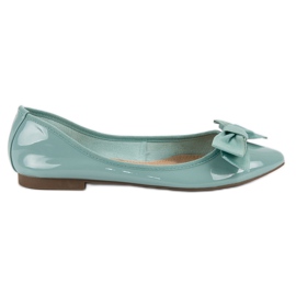 Corina Ballerine Laccate Con Fiocco verde