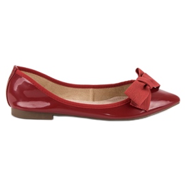 Corina Ballerine Laccate Con Fiocco rosso
