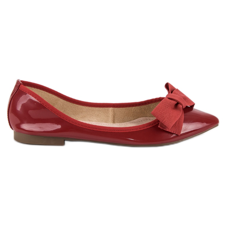 Corina Ballerine Laccate Con Fiocco rosso