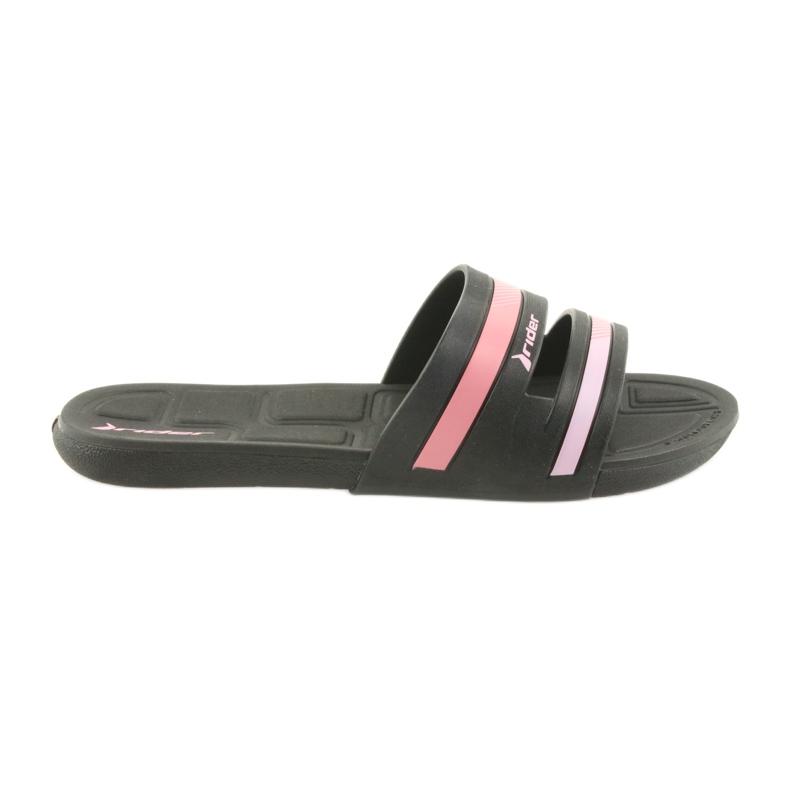 Ciabatte da piscina da donna nere Rider 82504 nero rosa