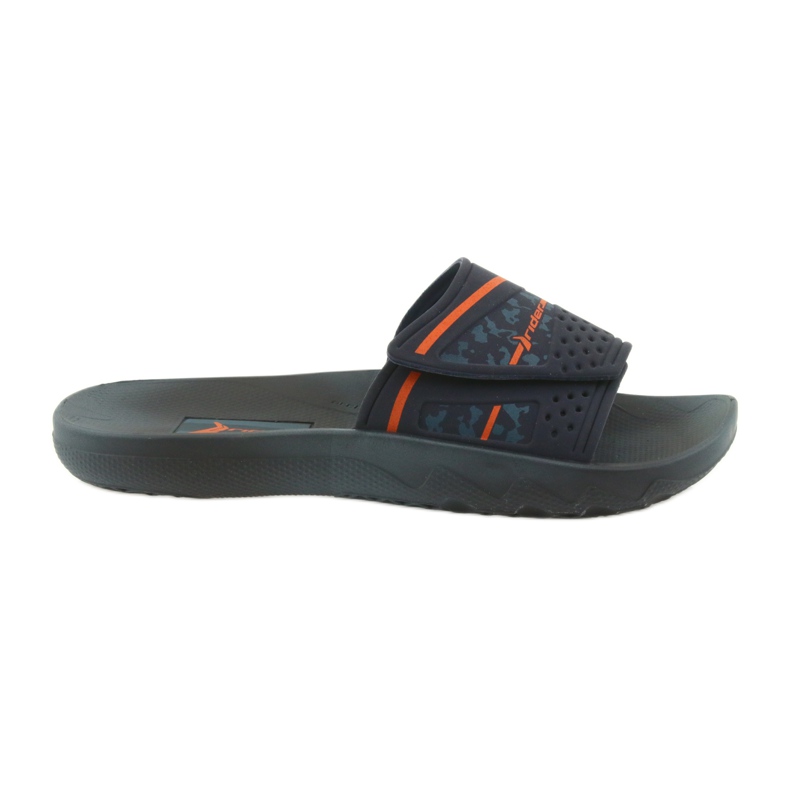 Pantofole da uomo per il tempo libero Rider 82500 blu navy arancia
