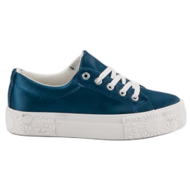 Kylie Sneakers in raso sulla piattaforma blu