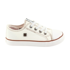 Big Star Sneakers per bambini delle grandi stelle legate 374085 bianche bianca