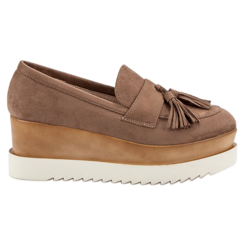 Corina Mocassini con zeppa marroni marrone