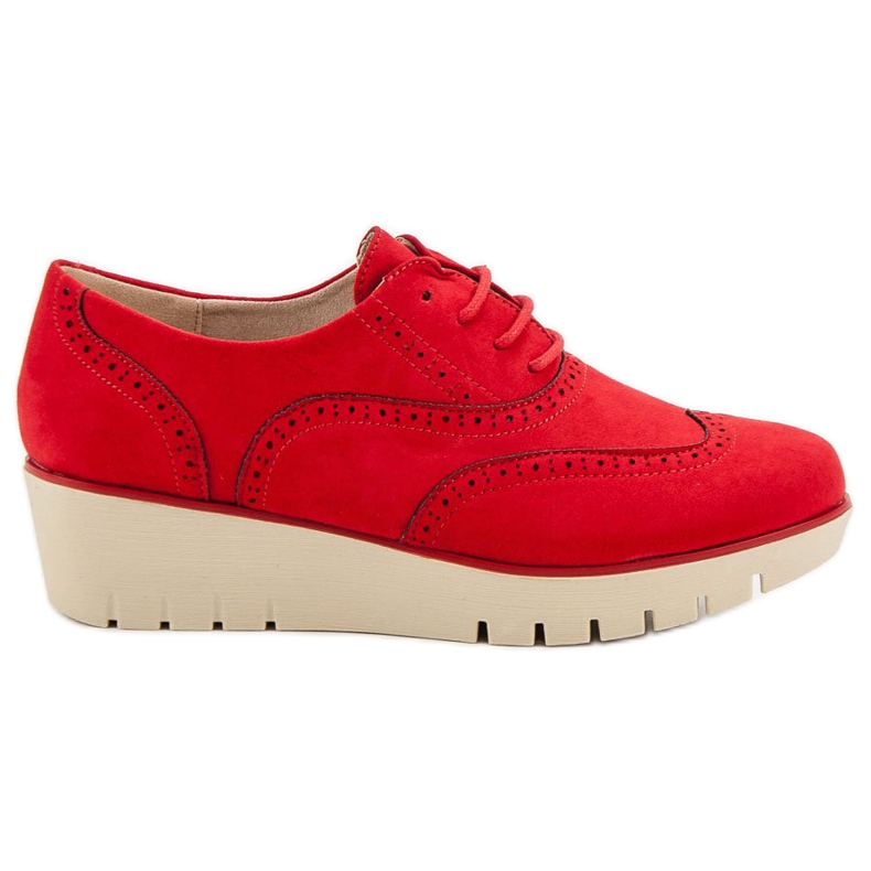 Corina Scarpe rosse con zeppa rosso