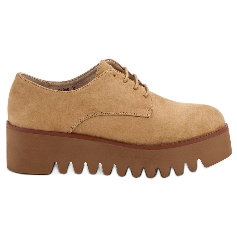 Corina Scarpe cammello con protezione marrone