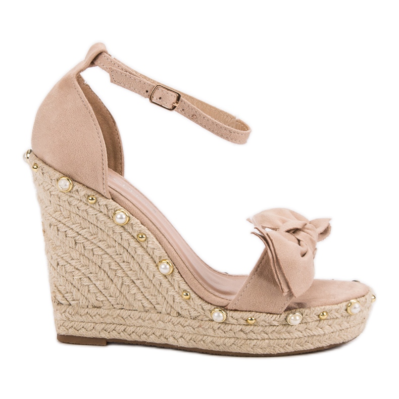 STEPHAN Sandali Espadrillas Con Fiocco marrone