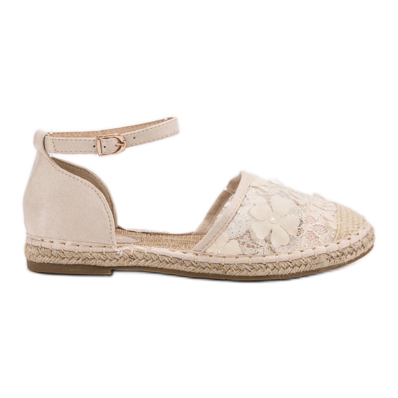 Nio Nio Espadrillas di pizzo marrone
