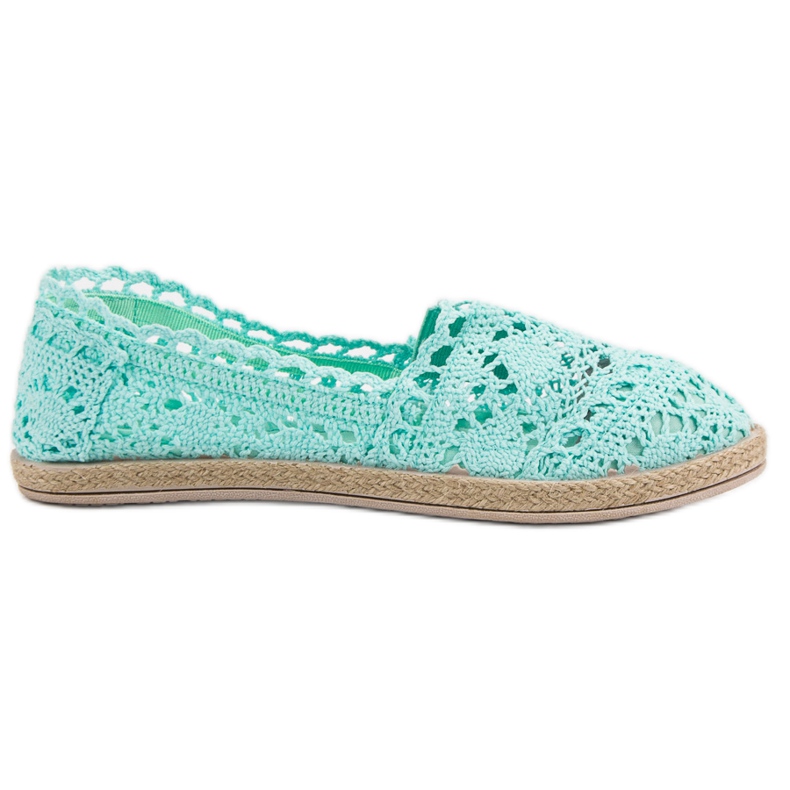 Sweet Shoes Espadrillas di pizzo menta verde