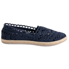 Sweet Shoes Espadrillas in pizzo blu navy