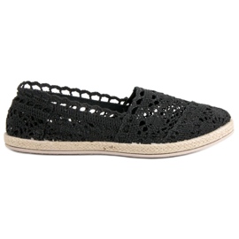 Sweet Shoes Espadrillas nere di pizzo nero