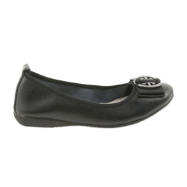 Ballerine da donna in pelle con fiocco Filippo 633 nero