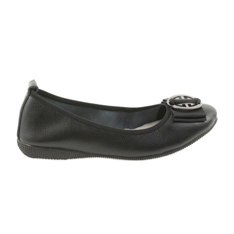 Ballerine da donna in pelle con fiocco Filippo 633 nero