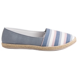 Sweet Shoes Slip a righe grigio multicolore