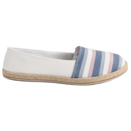 Sweet Shoes Slip a righe bianca blu multicolore