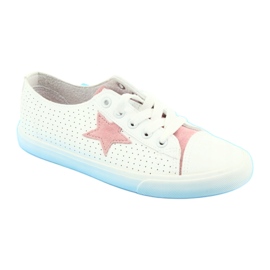 Big Star Sneaker da donna decorate con una stella 274691 bianca