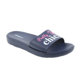 Pantofole da donna Flamingos Atletico bianco rosa blu navy
