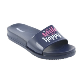 Pantofole blu navy da donna Happy Atletico bianco rosa