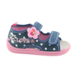 American Club Scarpe per bambini ciabatte sandali jeans Gattino americano 39/19 bianco blu rosa