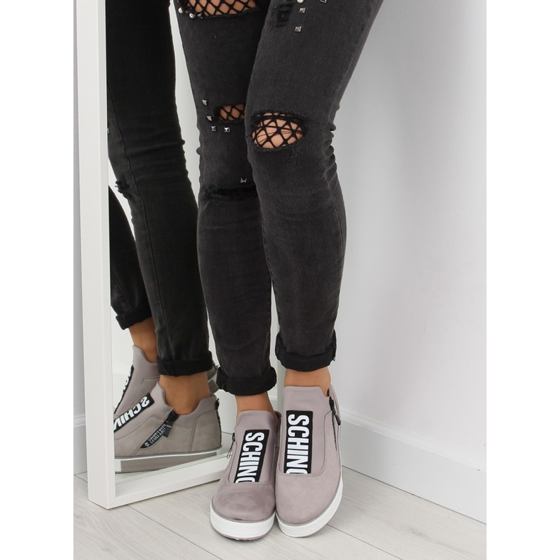 Sneakers a piattaforma grigia NB168 Grigio II-GAT