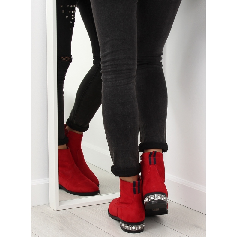 Stivali da donna rossi 168-176 Rosso II-GAT