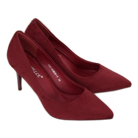 Stiletti in camoscio bordeaux 100-828ES-1 Wine multicolore rosso