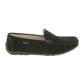 Mocassini Scarpe da donna in pelle American Club JK03 nero