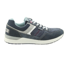 American Club Scarpe sportive in denim da uomo ADI American RH17 grigio blu navy