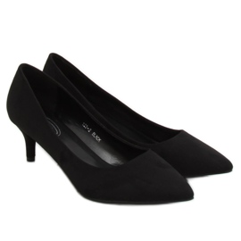 Décolleté tacco basso nero 123-2 Nero