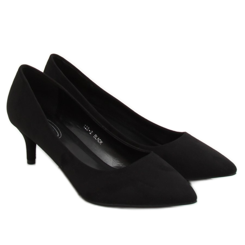 Décolleté tacco basso nero 123-2 Nero