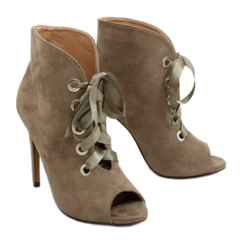 Scarpe verdi con le dita aperte 680-32 Verde