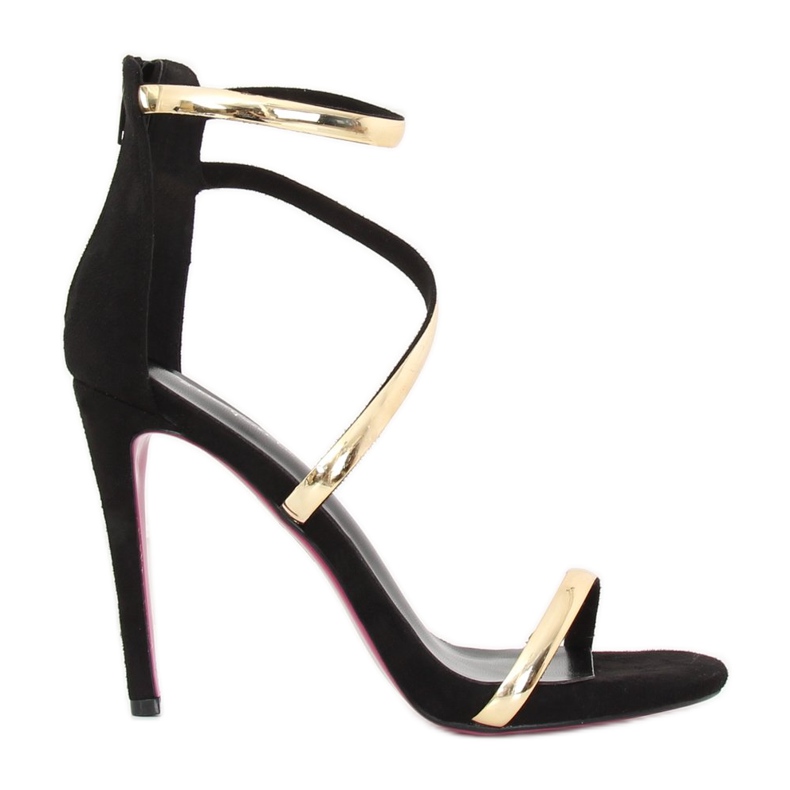 Sandali neri su tacco alto 988-58 Black nero