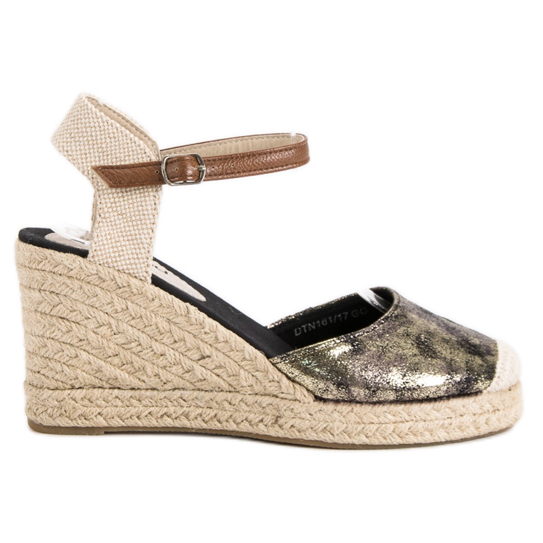 McKey Espadrillas con zeppa giallo multicolore