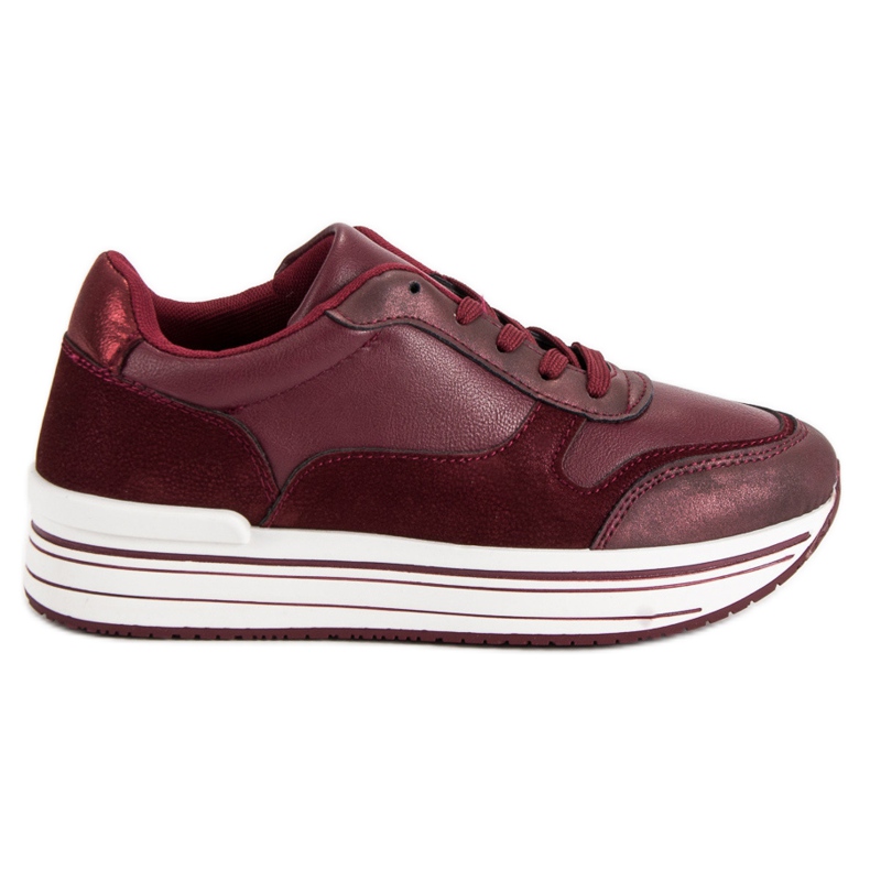 Scarpe sportive bordeaux multicolore rosso