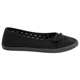 McKey Ballerina In Tessuto Con Fiocco nero