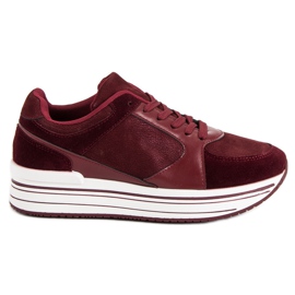 Scarpe sportive comode multicolore rosso