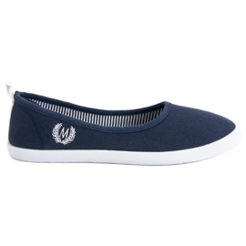 McKey Ballerine in tessuto blu navy