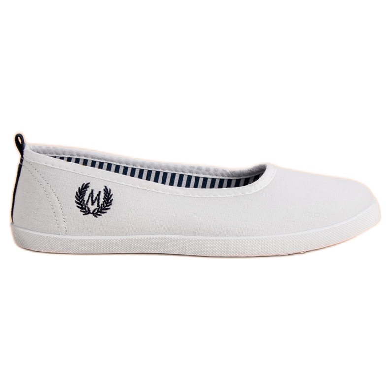McKey Ballerina in tessuto bianco bianca