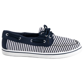 McKey Mocassini blu alla moda bianca