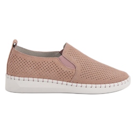 Filippo Scarpe da ginnastica slip-on in pelle rosa