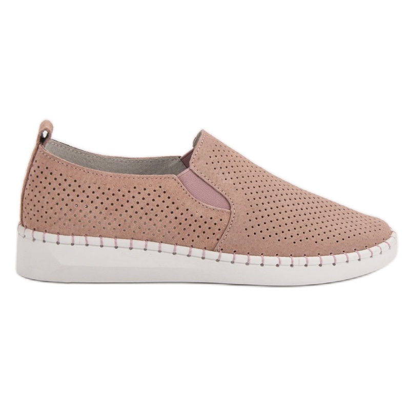 Filippo Scarpe da ginnastica slip-on in pelle rosa