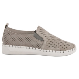 Filippo Scarpe da ginnastica slip-on in pelle grigio