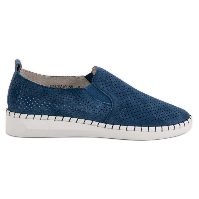 Filippo Scarpe da ginnastica slip-on in pelle blu
