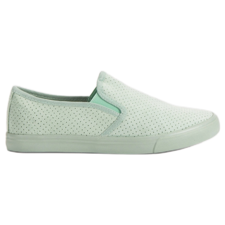 Sneakers Slip On in pelle scamosciata verde