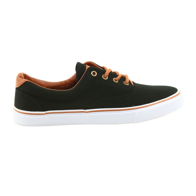 American Club Scarpe da uomo sneakers nere LH03 nero marrone