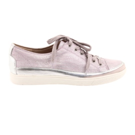 Sneakers sportive in pelle Caprice 23654 grigio rosa