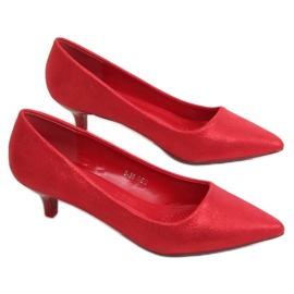 Décolleté con tacco basso rosso B-36 Red