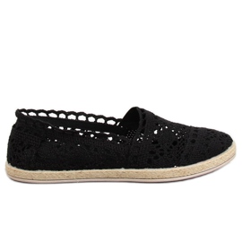 Espadrillas nere in pizzo JX1020 Black nero