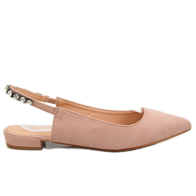 Ballerine con tacco aperto rosa LS5028 Beige