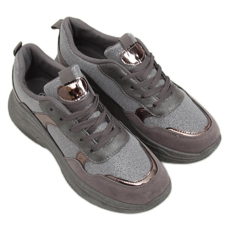 Scarpe sportive grigie B318-18 Argento grigio